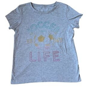 Peek Gray 'Soccer is My Life' Kids T-Shirt girls size 10